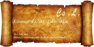 Csongrádi Lídia névjegykártya